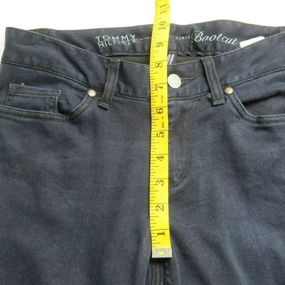 Tommy Hilfiger Curvy Bootcut Jeans Women's Size 0 Dark Wash Blue Denim 28X29 - Picture 9 of 14